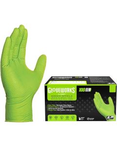 Green Nitrile Work Gloves